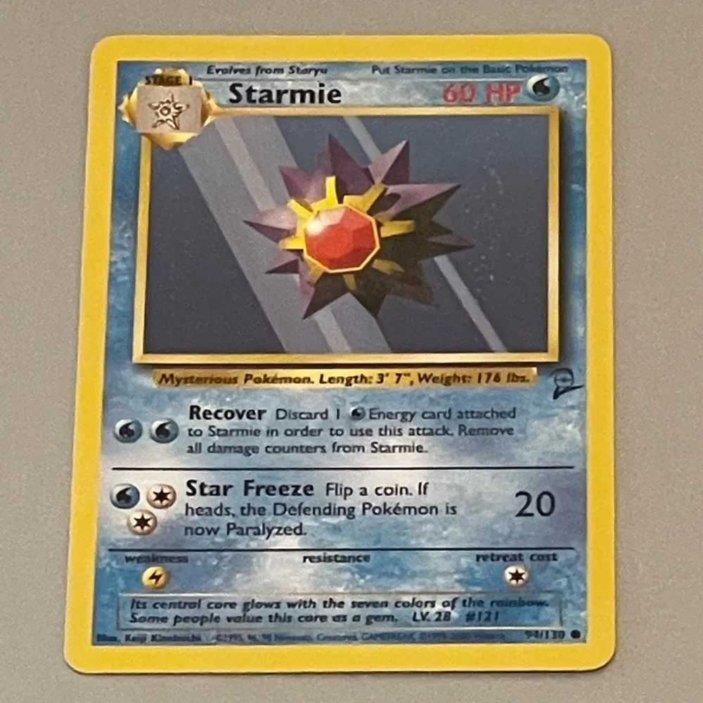 Pokémon Base Set 2 cards, set of 6 including Uncommon Seaking (60/130)